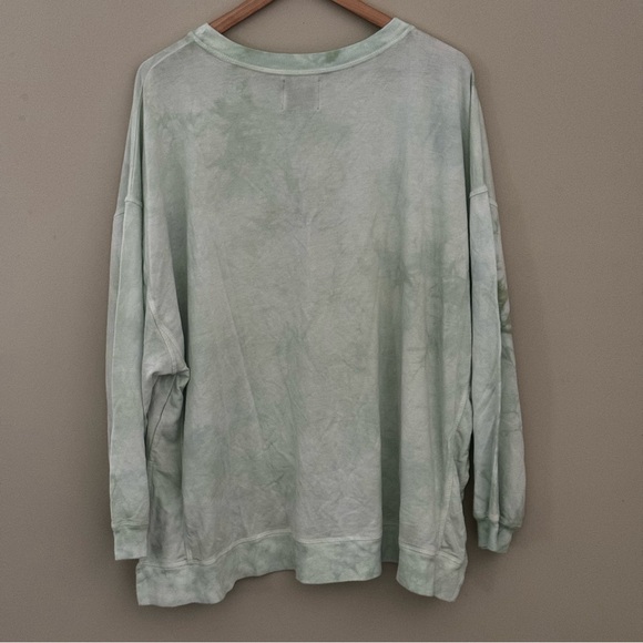 Found Los Angeles Mint Green Tie Dye Beach Sweatshirt Sweater Size Large - Picture 6 of 7